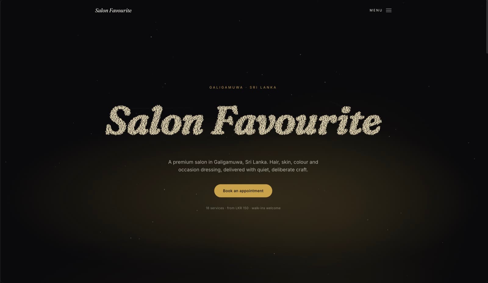 Salon Favourite premium salon website